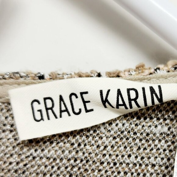 Grace Karin Womens Tweed Cap Sleeve Sheath Dress Back Zipper & Lining size XL - Picture 11 of 11